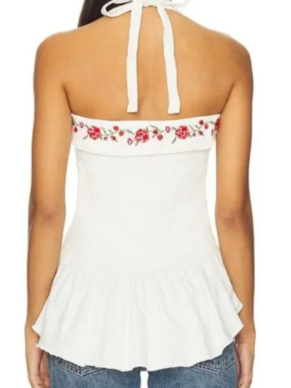 NWT Free People Alee Top in White Combo - Picture 2 of 4